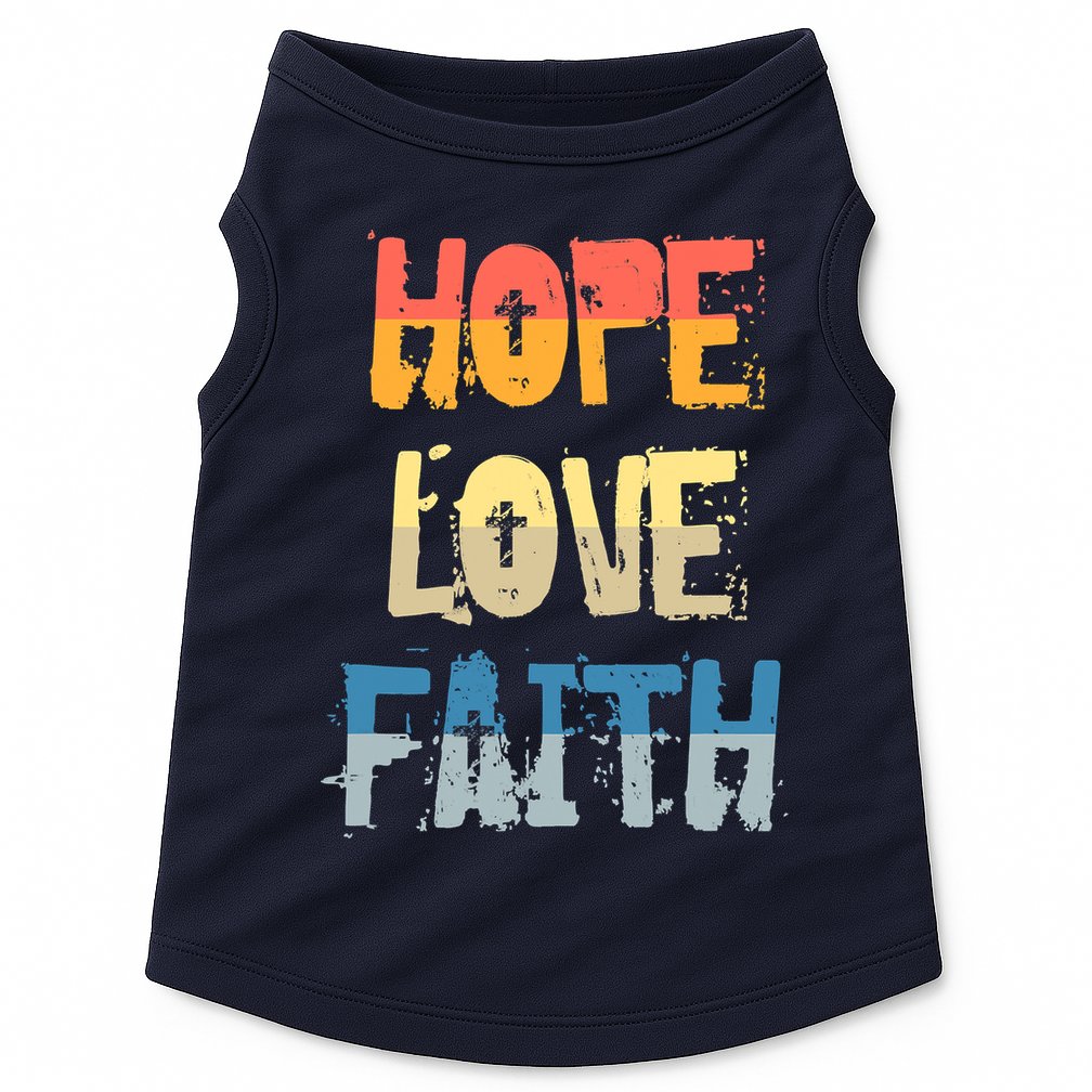 Faith Hope Love Christian Faith Saying Jesus Christ Doggie Tank