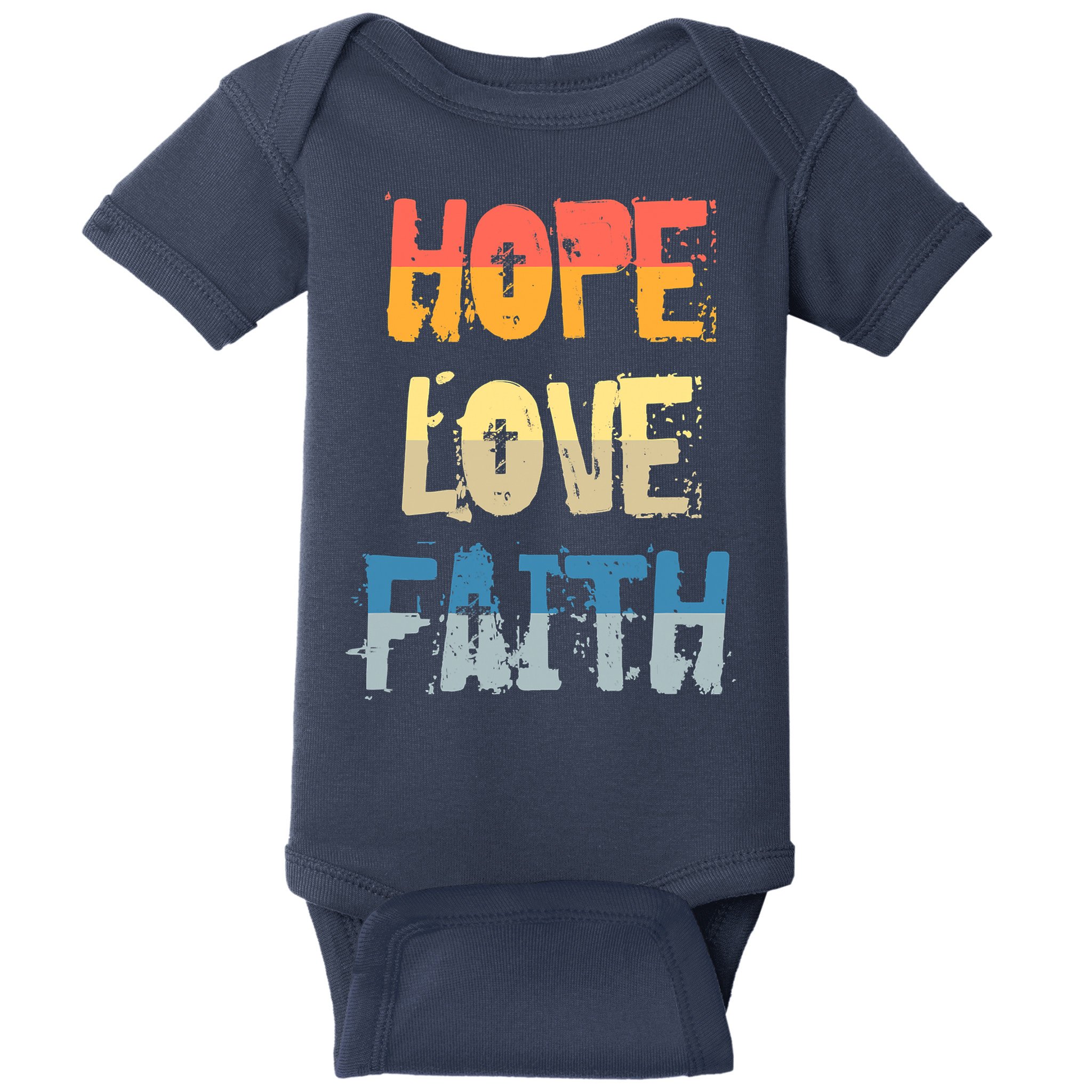 Faith Hope Love Christian Faith Saying Jesus Christ Baby Bodysuit