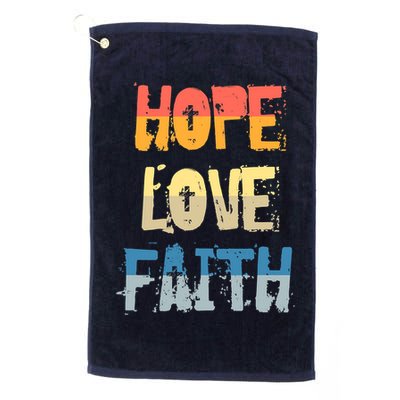 Faith Hope Love Christian Faith Saying Jesus Christ Golf Towel