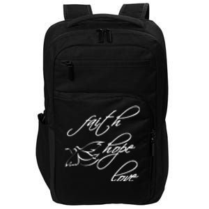 Faith Hope Love Spiritual Tee Impact Tech Backpack