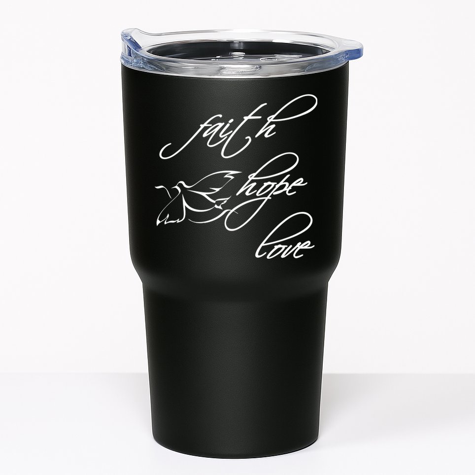 Faith Hope Love Spiritual Tee Tumbler