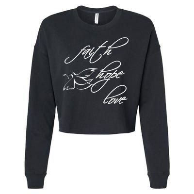 Faith Hope Love Spiritual Tee Cropped Pullover Crew