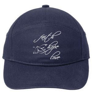 Faith Hope Love Spiritual Tee 7-Panel Snapback Hat