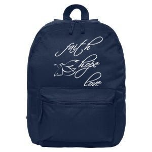 Faith Hope Love Spiritual Tee 16 in Basic Backpack