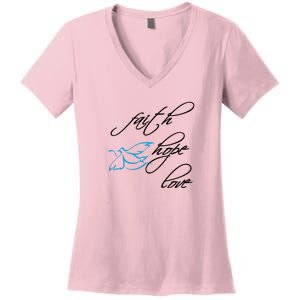 Faith Hope Love Spiritual Tee Women's V-Neck T-Shirt