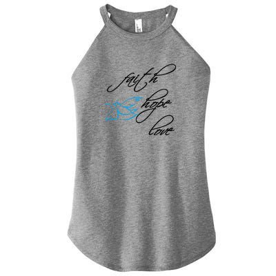 Faith Hope Love Spiritual Tee Women’s Perfect Tri Rocker Tank