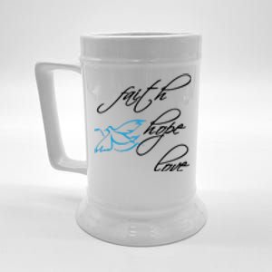 Faith Hope Love Spiritual Tee Beer Stein