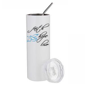 Faith Hope Love Spiritual Tee Stainless Steel Tumbler