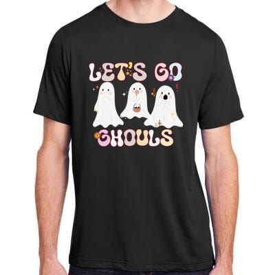 Funny Halloween Lets Go Ghouls Groovy Retro Cool Time Gift Adult ChromaSoft Performance T-Shirt