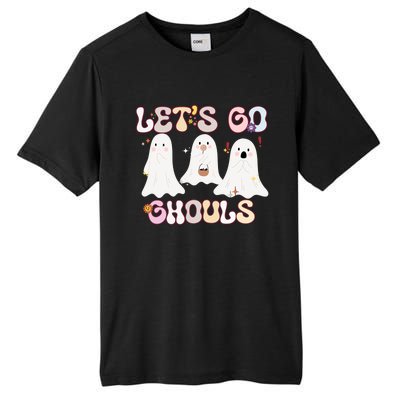 Funny Halloween Lets Go Ghouls Groovy Retro Cool Time Gift Tall Fusion ChromaSoft Performance T-Shirt