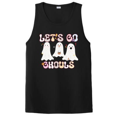 Funny Halloween Lets Go Ghouls Groovy Retro Cool Time Gift PosiCharge Competitor Tank