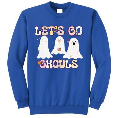 Funny Halloween Lets Go Ghouls Groovy Retro Cool Time Gift Sweatshirt