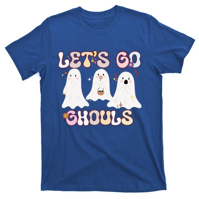 Funny Halloween Lets Go Ghouls Groovy Retro Cool Time Gift T-Shirt