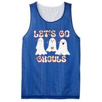 Funny Halloween Lets Go Ghouls Groovy Retro Cool Time Gift Mesh Reversible Basketball Jersey Tank