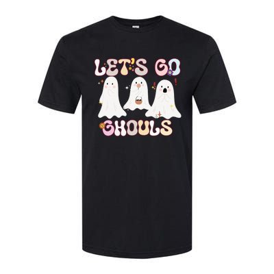 Funny Halloween Lets Go Ghouls Groovy Retro Cool Time Gift Softstyle CVC T-Shirt