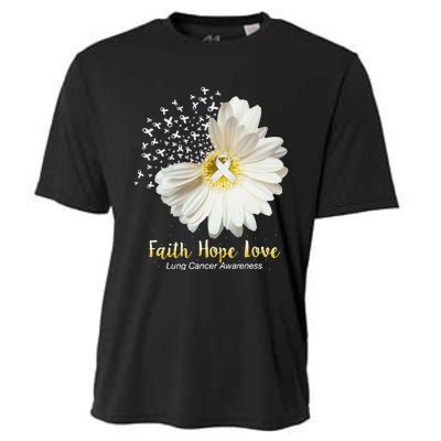 Faith Hope Love Lung Cancer Awareness Gifts Cooling Performance Crew T-Shirt