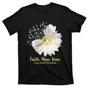 Faith Hope Love Lung Cancer Awareness Gifts T-Shirt