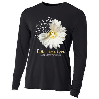 Faith Hope Love Lung Cancer Awareness Gifts Cooling Performance Long Sleeve Crew