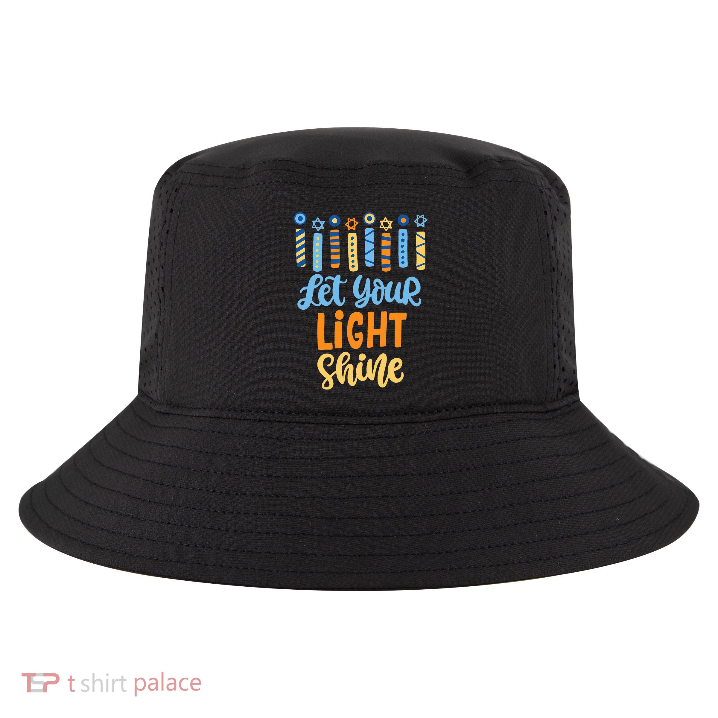 Funny Hanukkah Let Your Light Shine Menorah Cool Comfort Performance Bucket Hat