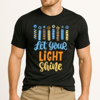 Funny Hanukkah Let Your Light Shine Menorah Performance Shirt