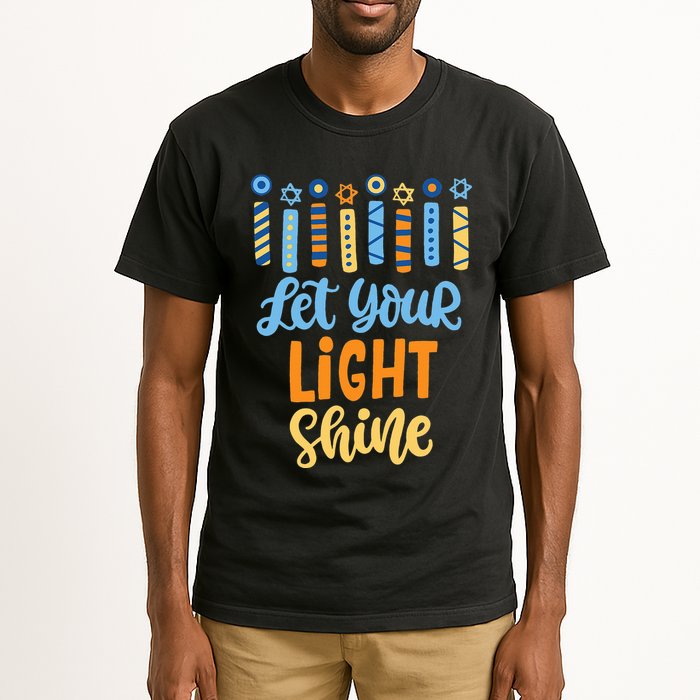 Funny Hanukkah Let Your Light Shine Menorah Tall T-Shirt