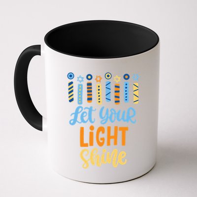 Funny Hanukkah Let Your Light Shine Menorah Mug
