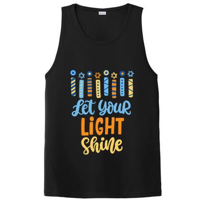 Funny Hanukkah Let Your Light Shine Menorah PosiCharge Competitor Tank