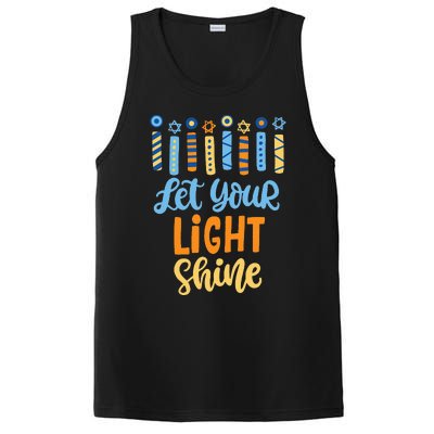 Funny Hanukkah Let Your Light Shine Menorah PosiCharge Competitor Tank