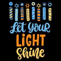 Funny Hanukkah Let Your Light Shine Menorah Toddler Sweatshirt