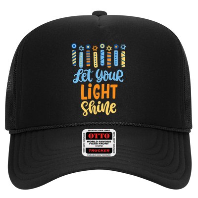 Funny Hanukkah Let Your Light Shine Menorah Trucker Hat