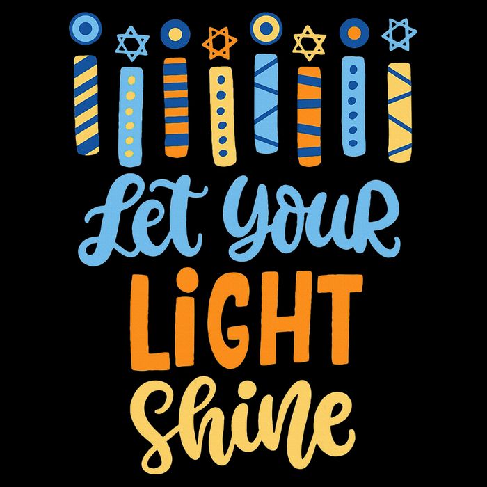 Funny Hanukkah Let Your Light Shine Menorah Tank Top
