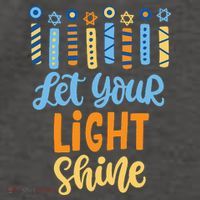 Funny Hanukkah Let Your Light Shine Menorah Vector Backpack