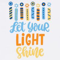 Funny Hanukkah Let Your Light Shine Menorah Garment-Dyed Sweatshirt