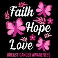 Faith Hope Love Breast Cancer Awareness 16 in Basic Backpack