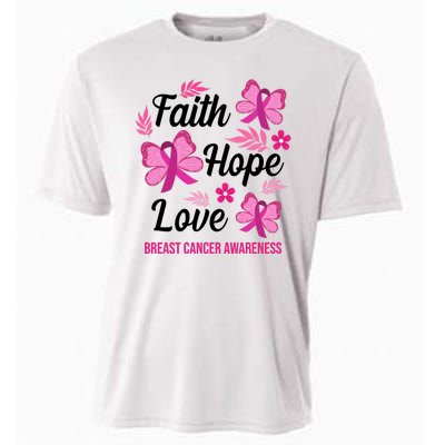 Faith Hope Love Breast Cancer Awareness Cooling Performance Crew T-Shirt