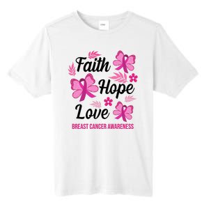 Faith Hope Love Breast Cancer Awareness Tall Fusion ChromaSoft Performance T-Shirt