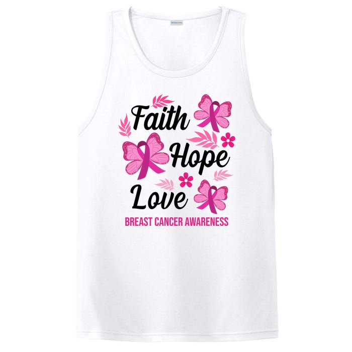 Faith Hope Love Breast Cancer Awareness PosiCharge Competitor Tank