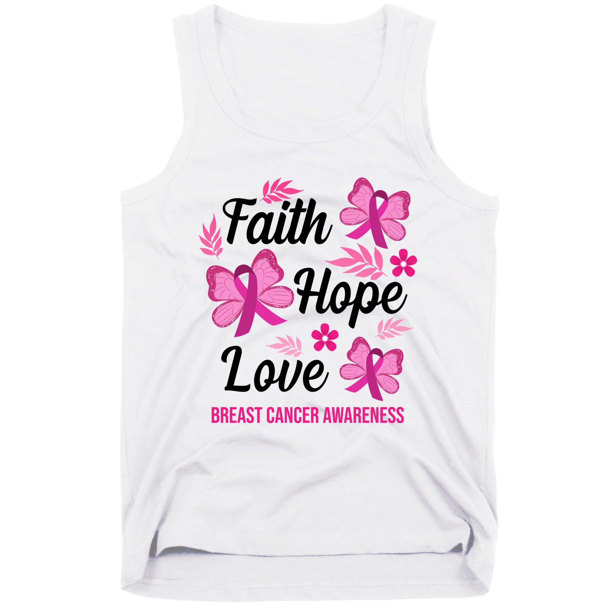 Faith Hope Love Breast Cancer Awareness Tank Top