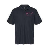 Faith Hope Love Breast Cancer Awareness Ribbon Heartbeat Softstyle Adult Sport Polo