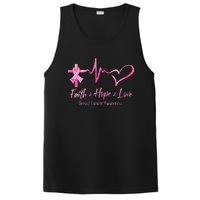 Faith Hope Love Breast Cancer Awareness Ribbon Heartbeat PosiCharge Competitor Tank