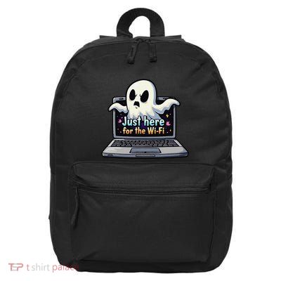 Funny Halloween Laptop Wifi Ghost Coffee Shop Computer 16 in Basic Backpack