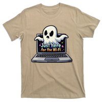 Funny Halloween Laptop Wifi Ghost Coffee Shop Computer T-Shirt