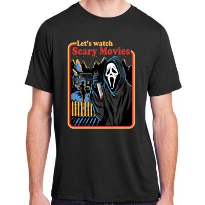 Funny Halloween Let’s Watch Scary Horror Movies Ghost Killer Adult ChromaSoft Performance T-Shirt