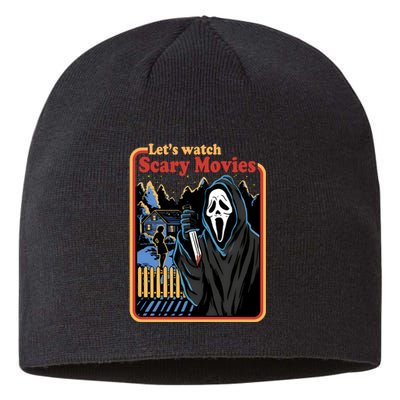 Funny Halloween Let’s Watch Scary Horror Movies Ghost Killer Sustainable Beanie