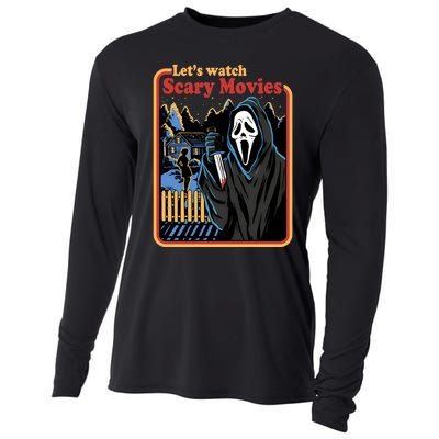 Funny Halloween Let’s Watch Scary Horror Movies Ghost Killer Cooling Performance Long Sleeve Crew