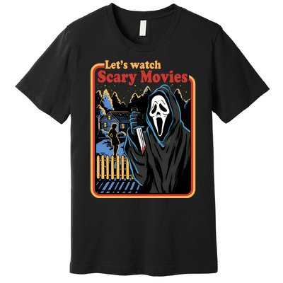 Funny Halloween Let’s Watch Scary Horror Movies Ghost Killer Premium T-Shirt