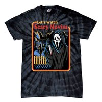 Funny Halloween Let’s Watch Scary Horror Movies Ghost Killer Tie-Dye T-Shirt