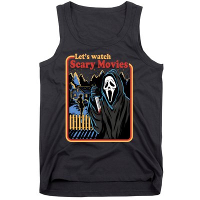 Funny Halloween Let’s Watch Scary Horror Movies Ghost Killer Tank Top