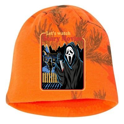 Funny Halloween Let’s Watch Scary Horror Movies Ghost Killer Kati - Camo Knit Beanie