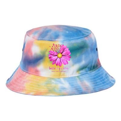 Faith Hope Love Breast Cancer Awareness Ribbon Floral Tie Dye Newport Bucket Hat